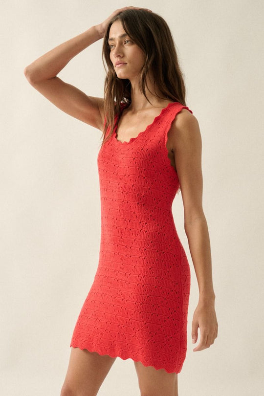 Bodhi Crochet Mini Dress - Beloved Boutique 
