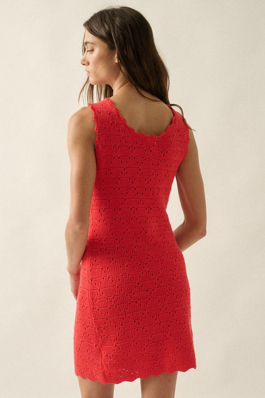 Bodhi Crochet Mini Dress - Beloved Boutique 