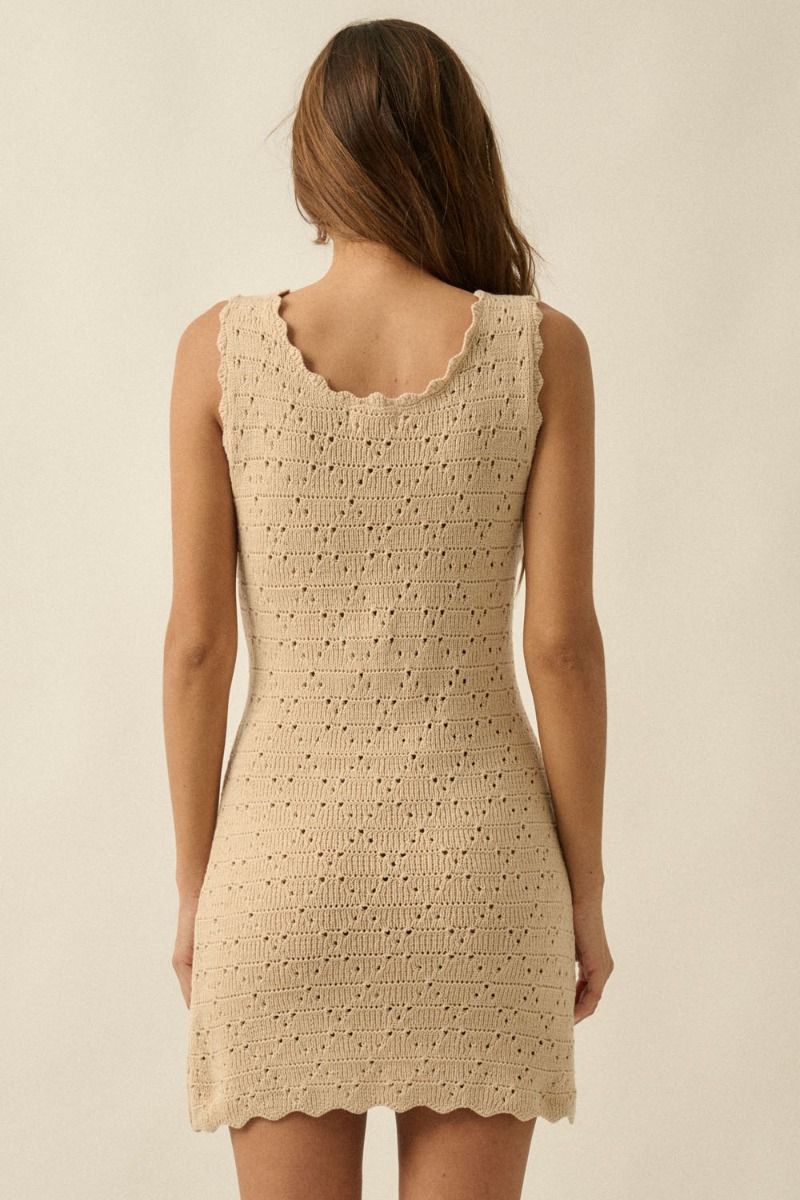 Bodhi Crochet Mini Dress - Beloved Boutique 