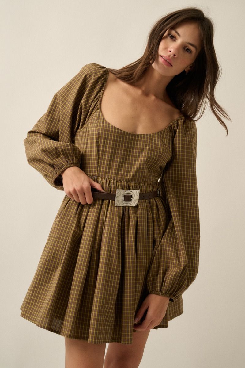 Kit Plaid Mini Dress