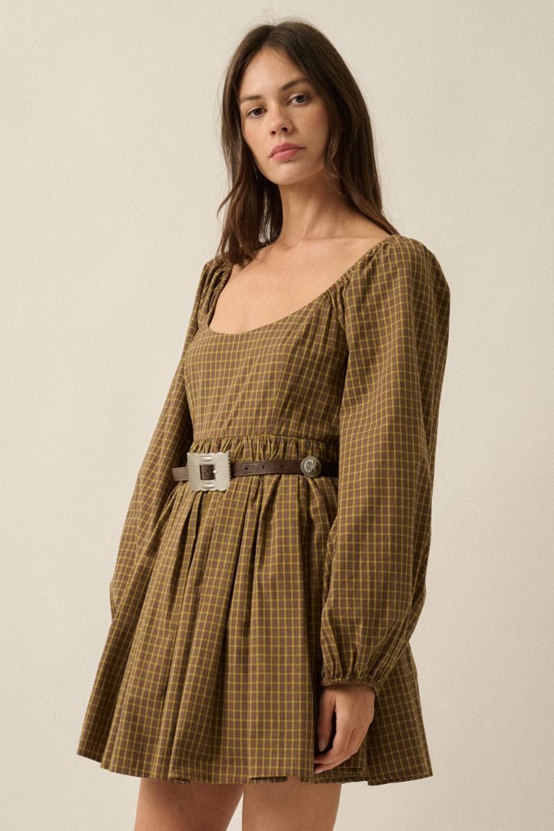 Kit Plaid Mini Dress