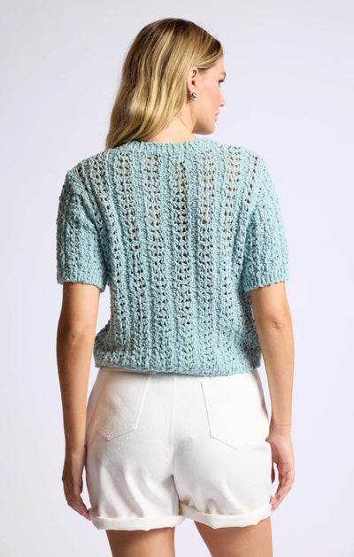 Persue Short Sleeve Sweater Sage the Label