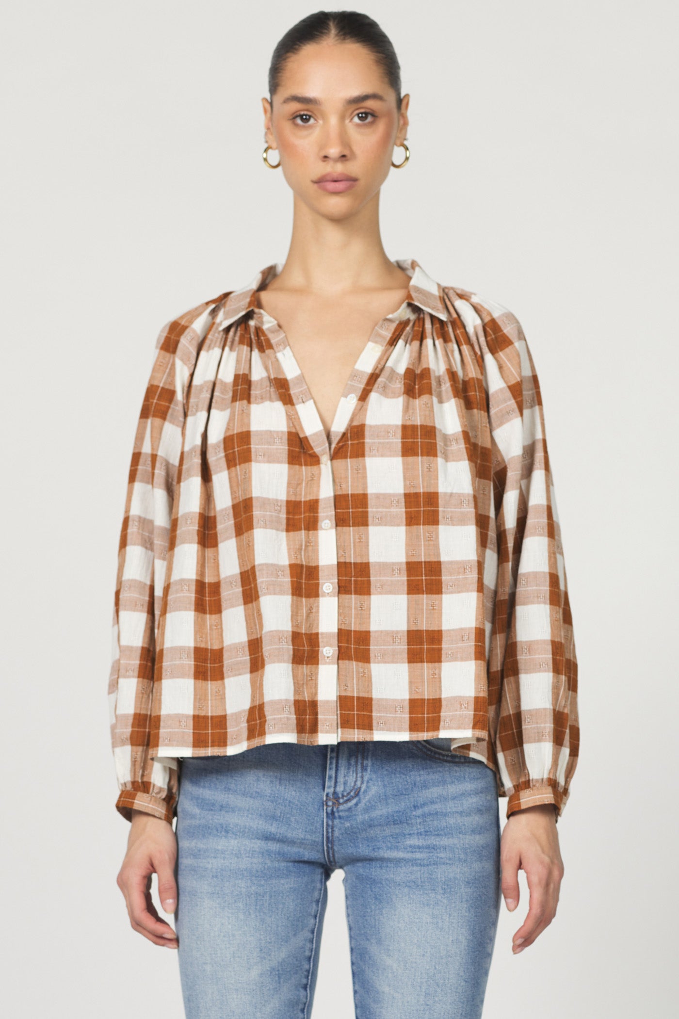 Benedict Plaid Blouse