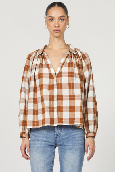 Benedict Plaid Blouse