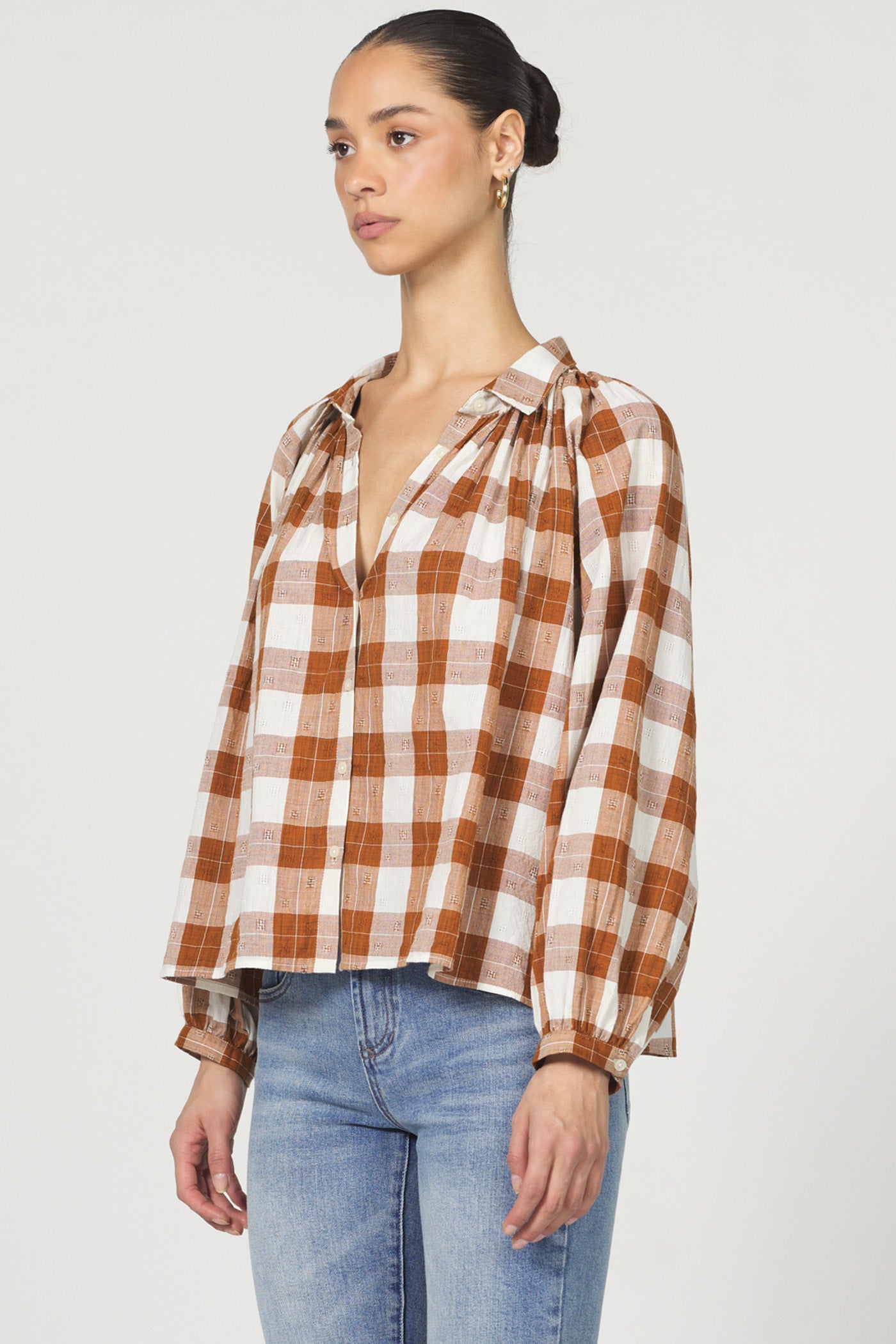 Benedict Plaid Blouse