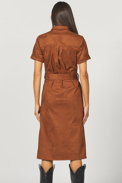 Raquel Midi Suede Dress
