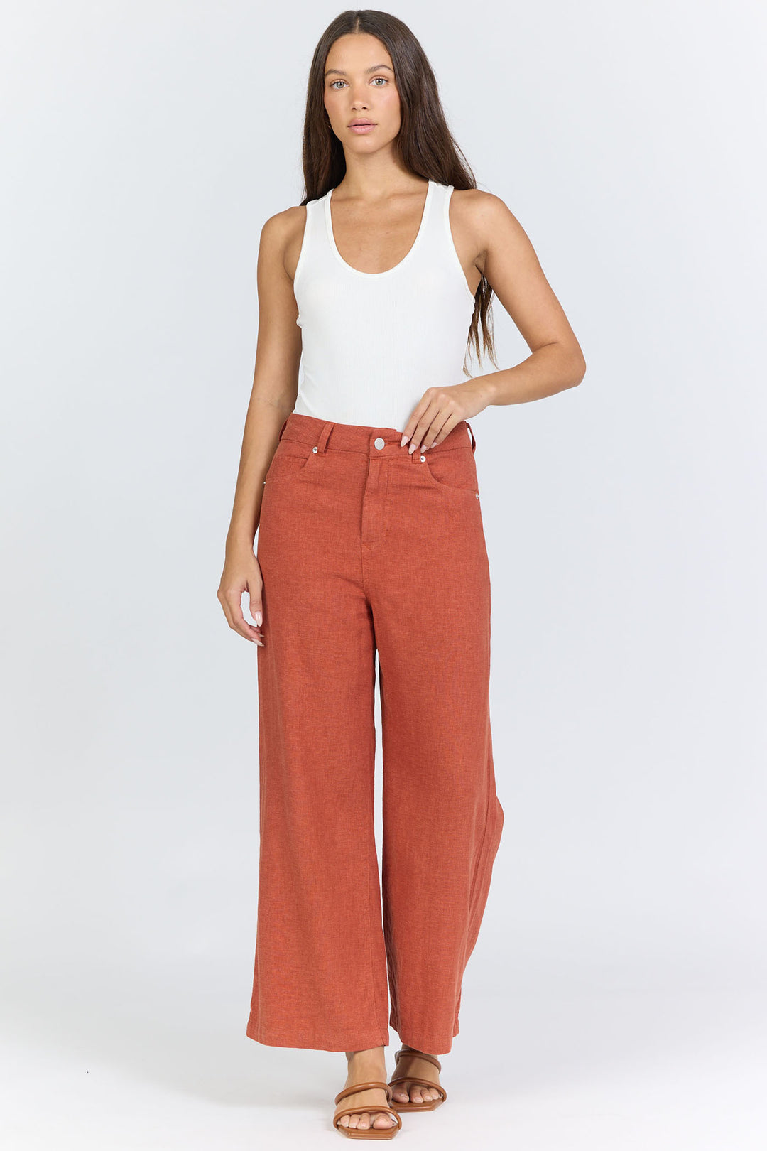 Audrey Linen Pant - Beloved Boutique 
