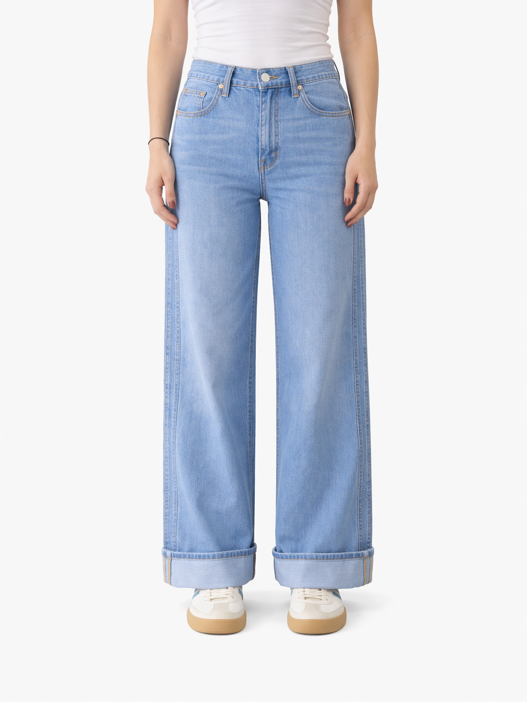 Mid Rise Cuffed H/R Denim