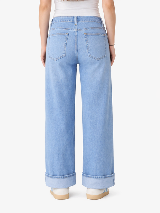 Mid Rise Cuffed H/R Denim