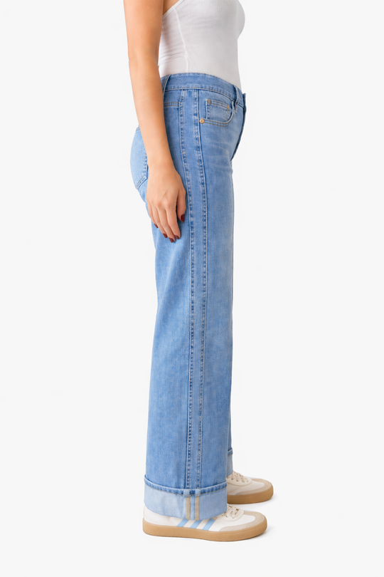 Mid Rise Cuffed H/R Denim