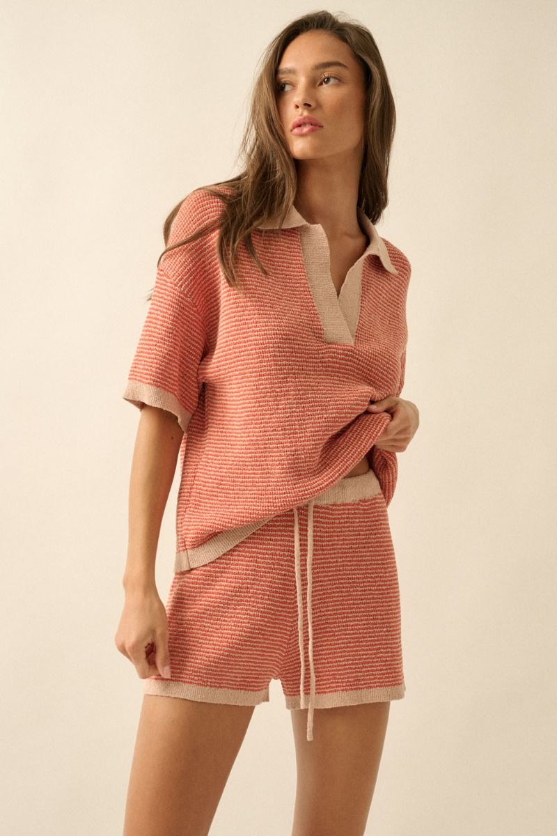 Marceline Striped Knit Top