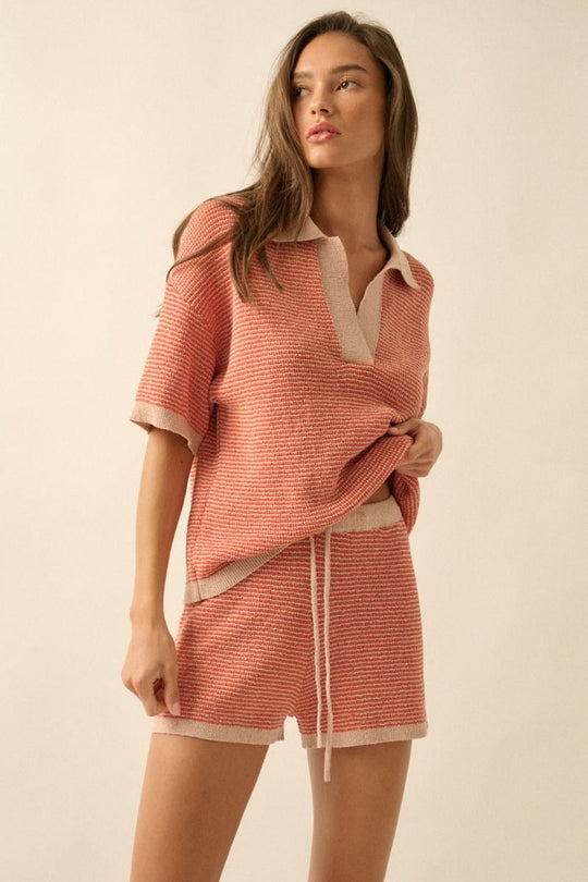 Marceline Striped Knit Top