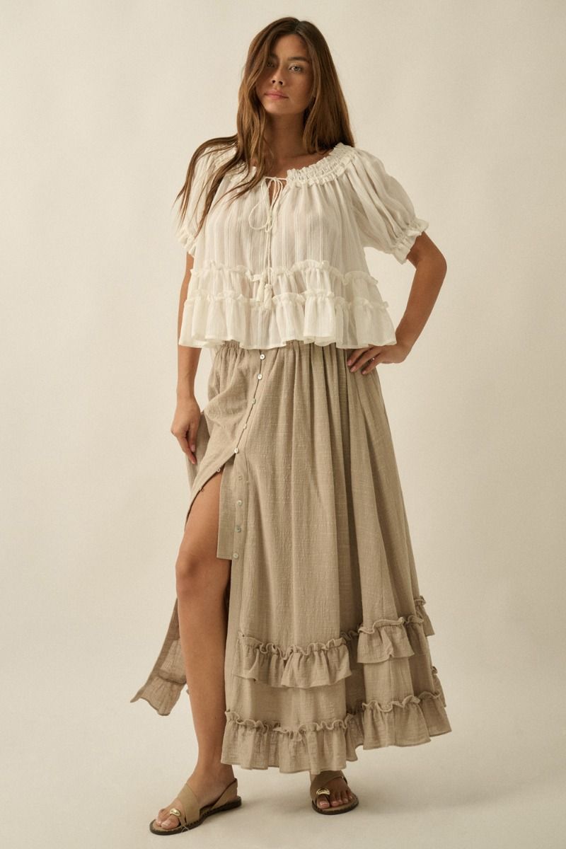 Caspian Maxi Skirt - Beloved Boutique 