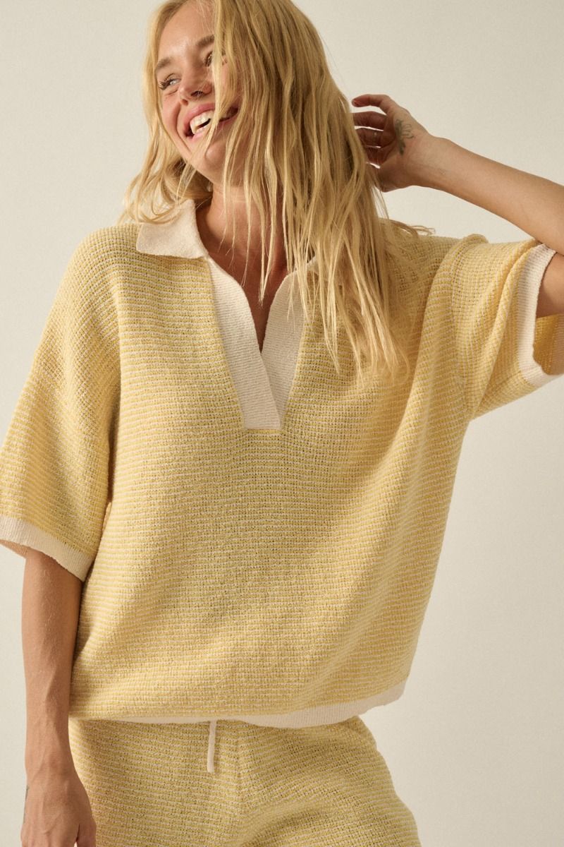 Marceline Striped Knit Top