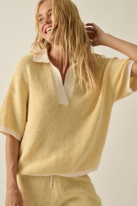 Marceline Striped Knit Top