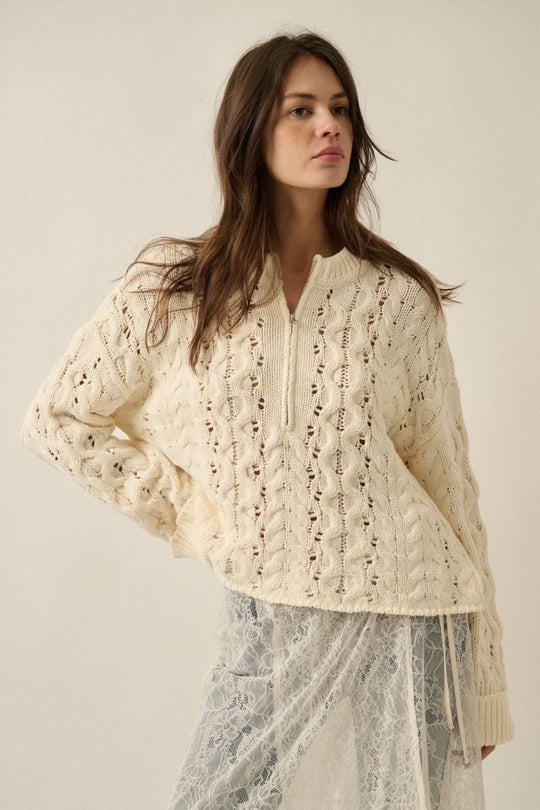 Kitty Half Zip Sweater