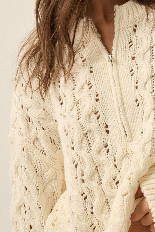 Kitty Half Zip Sweater
