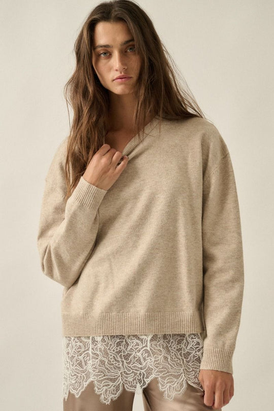 Peyton Lace Sweater