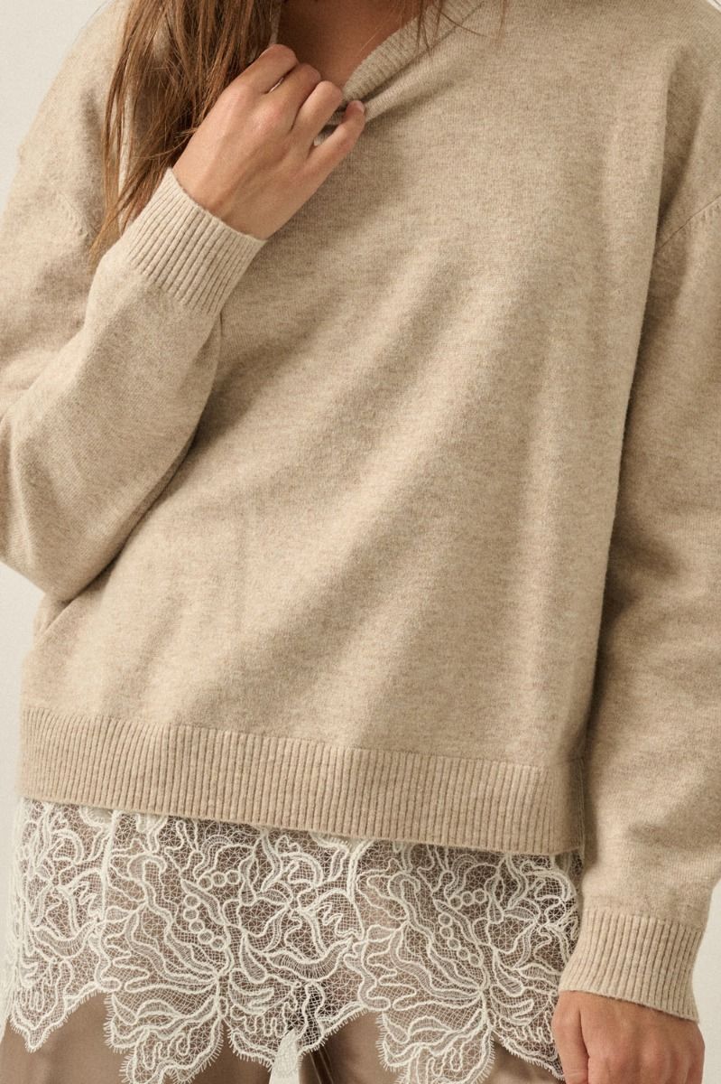 Peyton Lace Sweater