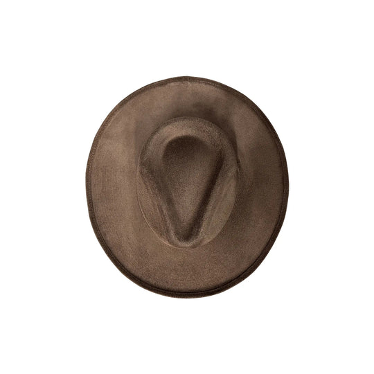 Vegan Pencil Curl Stiff Brim Fedora Hat - Beloved Boutique