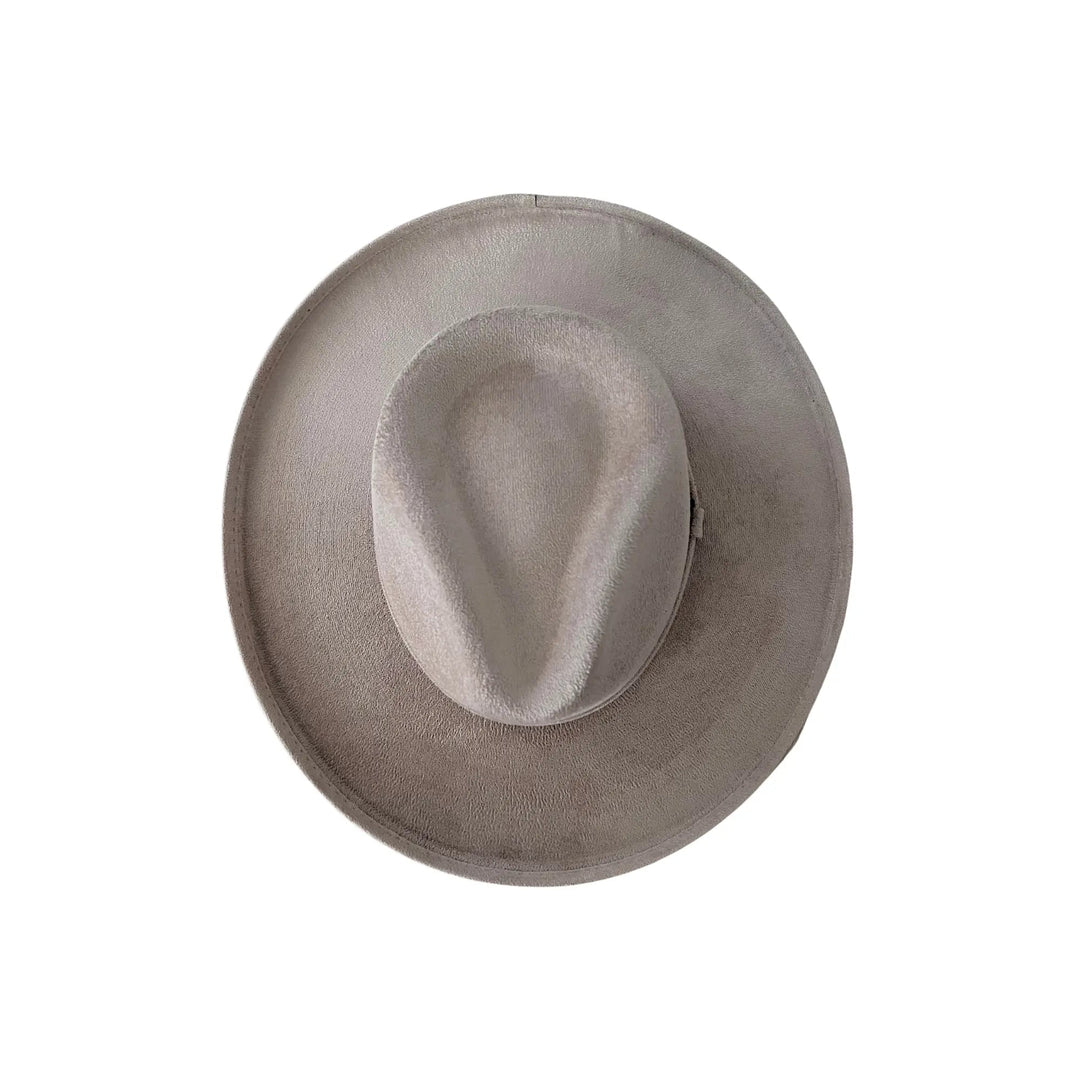 Vegan Pencil Curl Stiff Brim Fedora Hat - Beloved Boutique