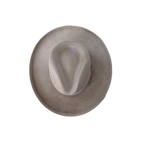 Vegan Pencil Curl Stiff Brim Fedora Hat - Beloved Boutique