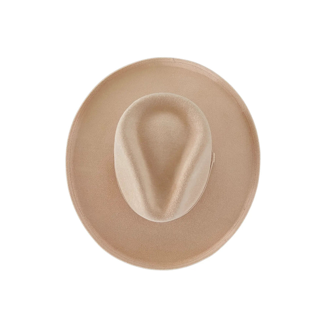 Vegan Pencil Curl Stiff Brim Fedora Hat - Beloved Boutique