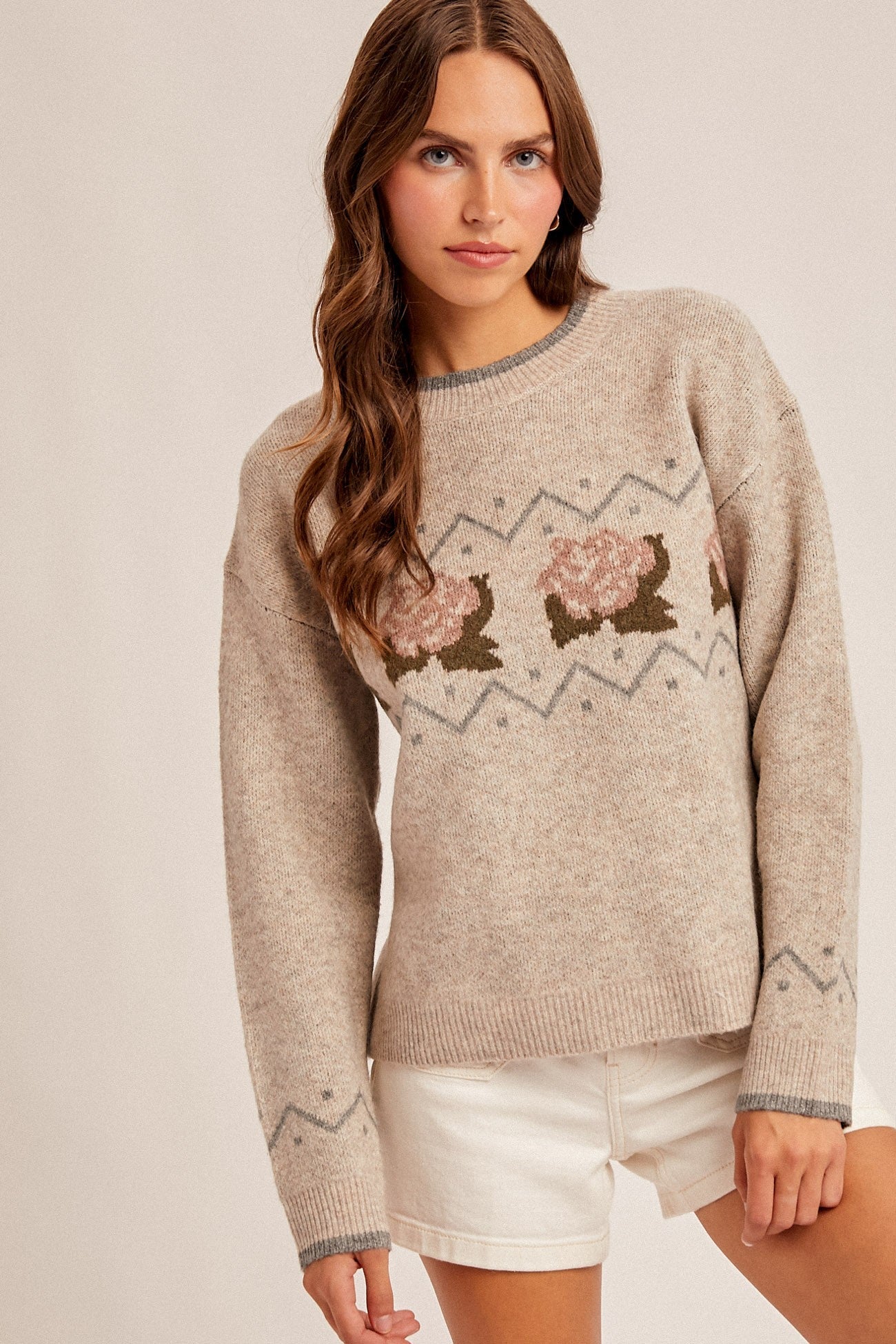 Vintage Rose Sweater - Beloved Boutique
