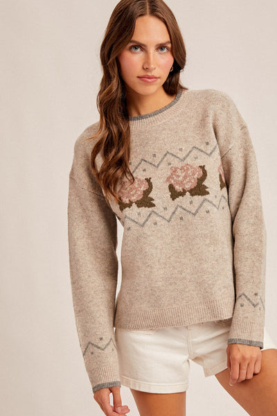 Vintage Rose Sweater - Beloved Boutique