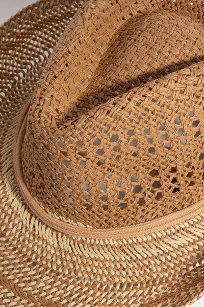 Western Straw Braid Sun Cowboy Hat - Beloved Boutique
