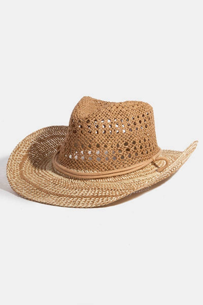 Western Straw Braid Sun Cowboy Hat - Beloved Boutique