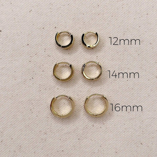 Wide CZ Clicker Hoop Earrings - Beloved Boutique