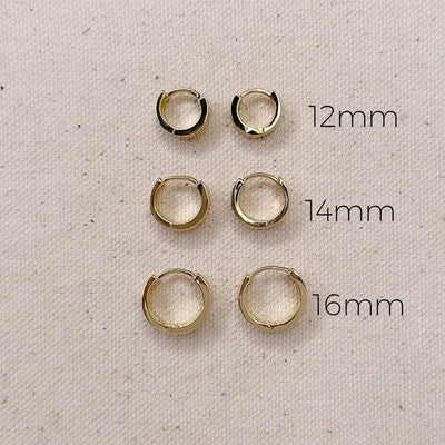 Wide CZ Clicker Hoop Earrings - Beloved Boutique
