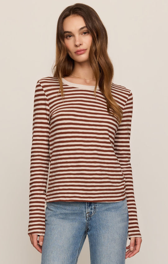 June L/S Stripe Slub Tee