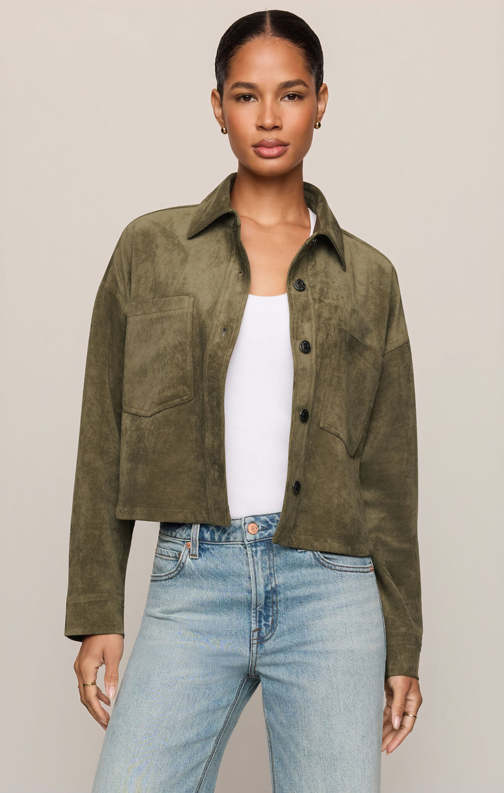 All Day Suede Cropped Jacket