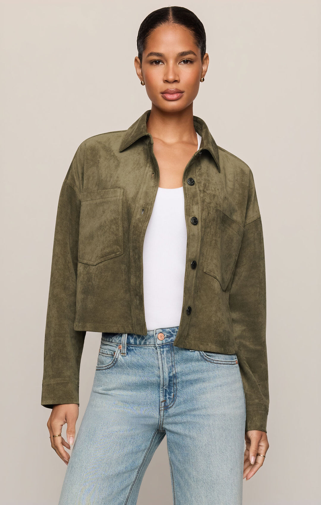 All Day Suede Cropped Jacket