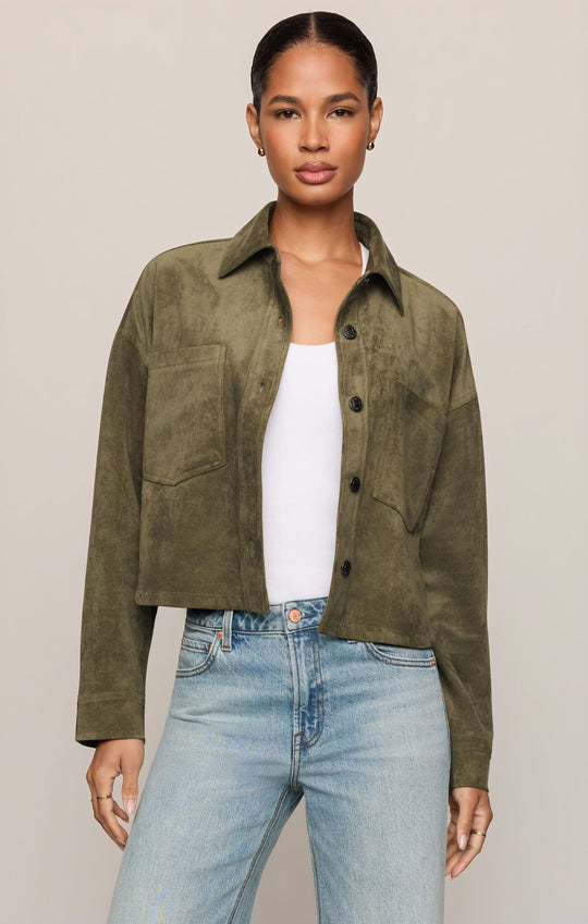 All Day Suede Cropped Jacket