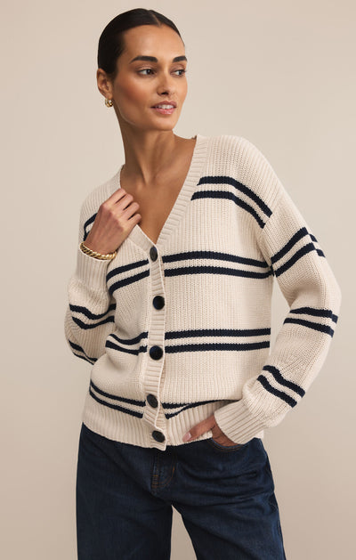 Boyfriend Striped Cardigan